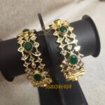 Green stone Bangles